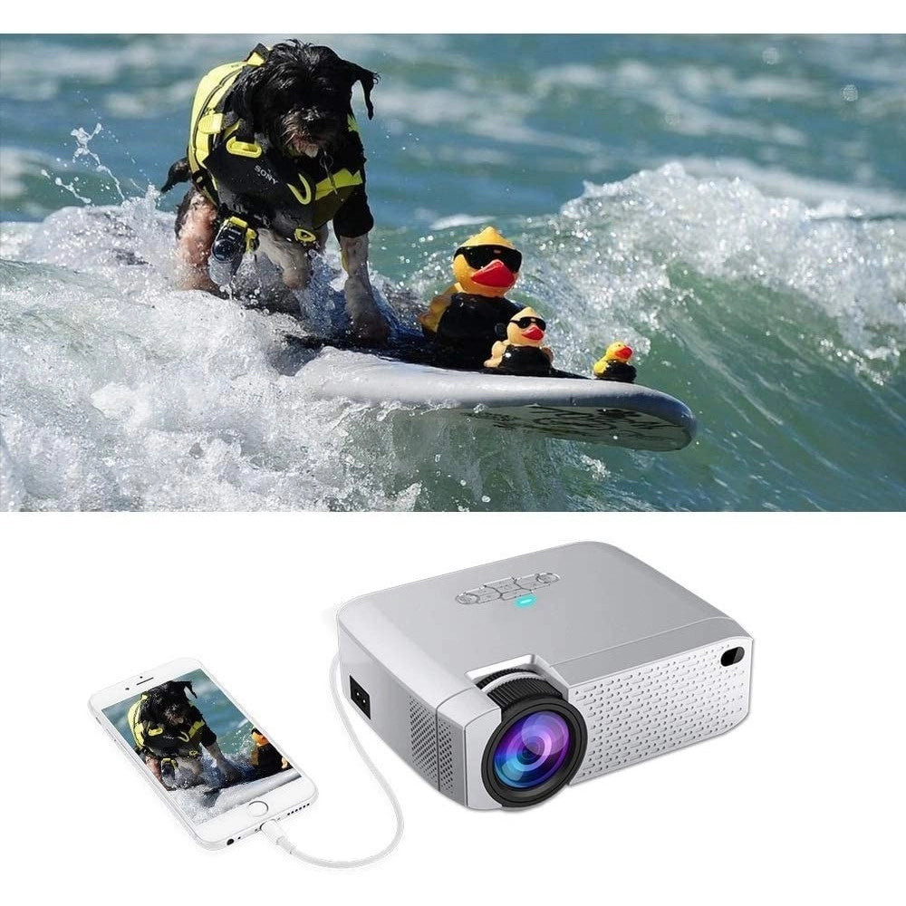 Trade Shop - Proiettore Wifi Led Proiezione 36-150 Pollici 5600 Lumen Usb Hdmi Vga Sd Q-a16b -
