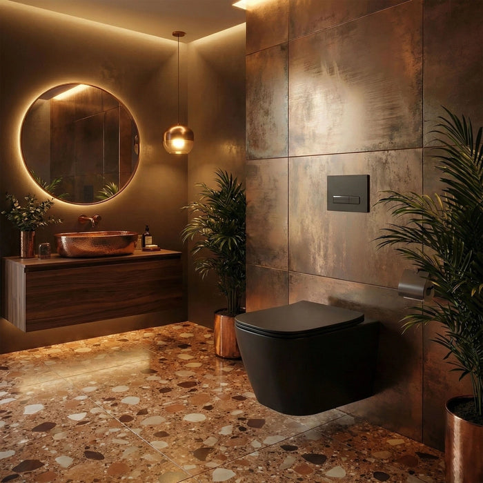 Vaso Wc Sospeso Rea Julio Black Matt