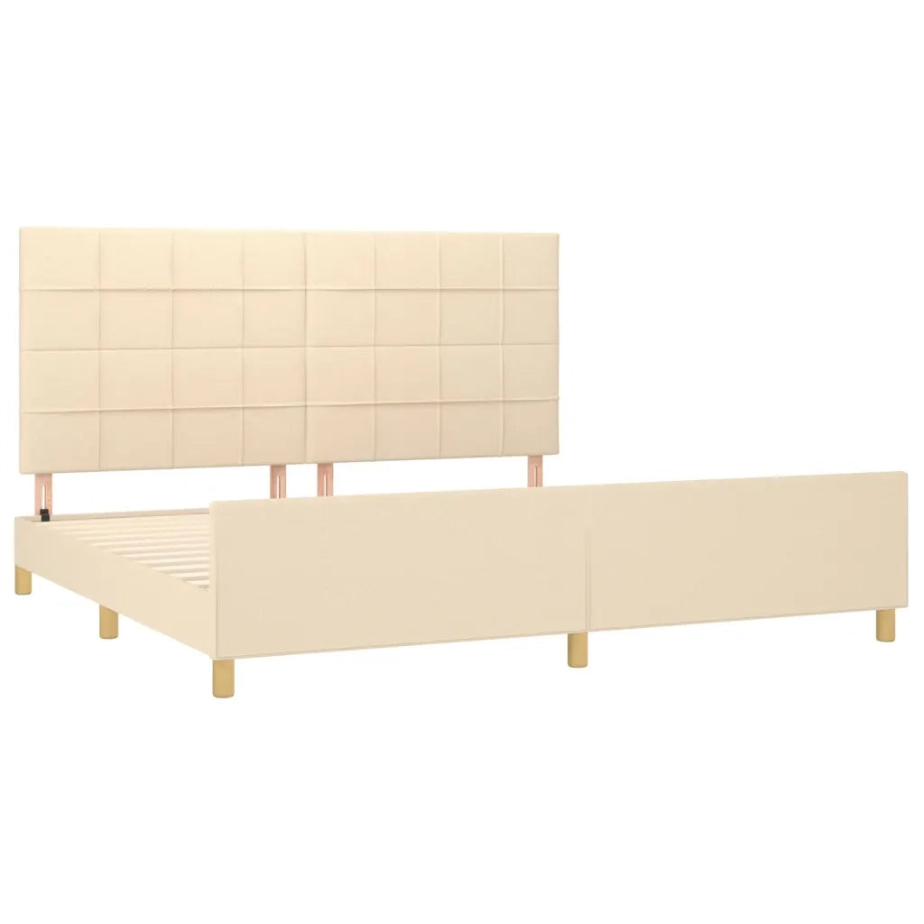 Giroletto con Testiera Crema 200x200 cm in Tessuto cod mxl 46577