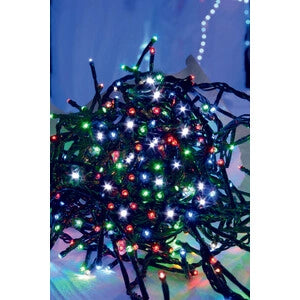 CATENA LUMINOSA A BATTERIA  60 LED C/GIOCH MULTICOL