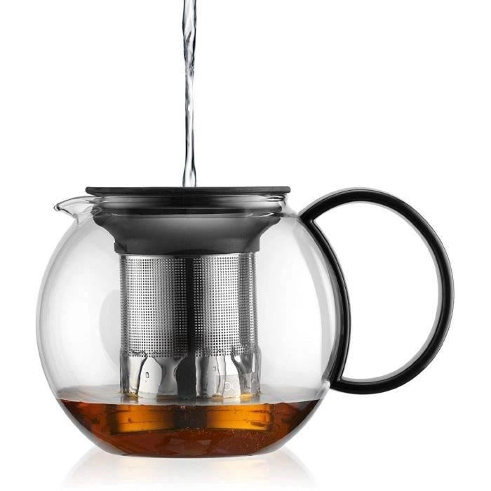 Assam - TheIere a Bodum pistone, copertura di plastica, filtro in acciaio inossidabile, 1,0 L