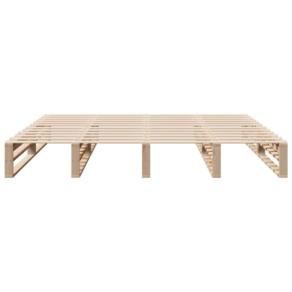 Giroletto con Testiera 200x200 cm in Legno Massello di Pino