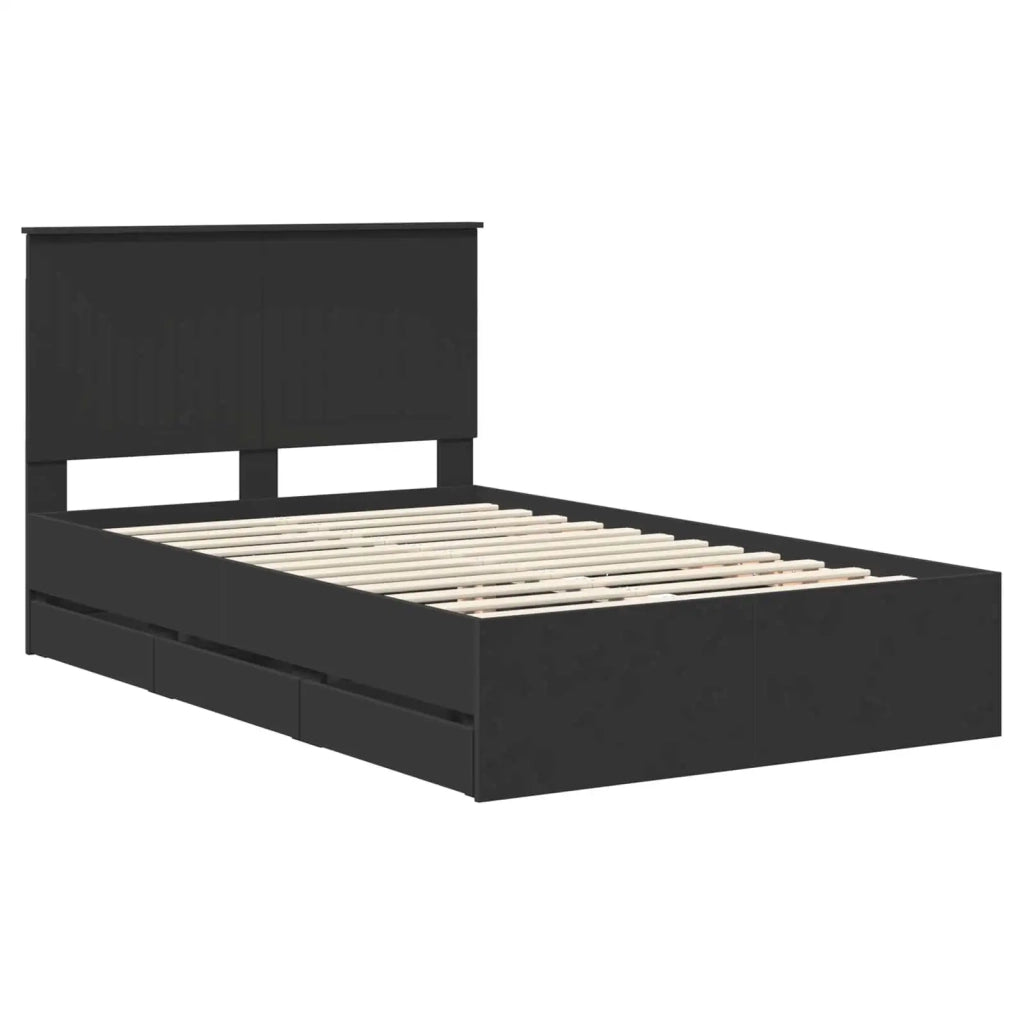 Struttura del letto Nero 120 x 190 cm Legno Ingegnerizzato