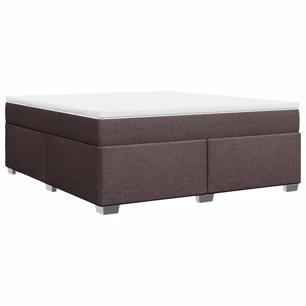vidaXL Giroletto a Molle con Materasso Marrone Scuro 180x200cm Tessuto