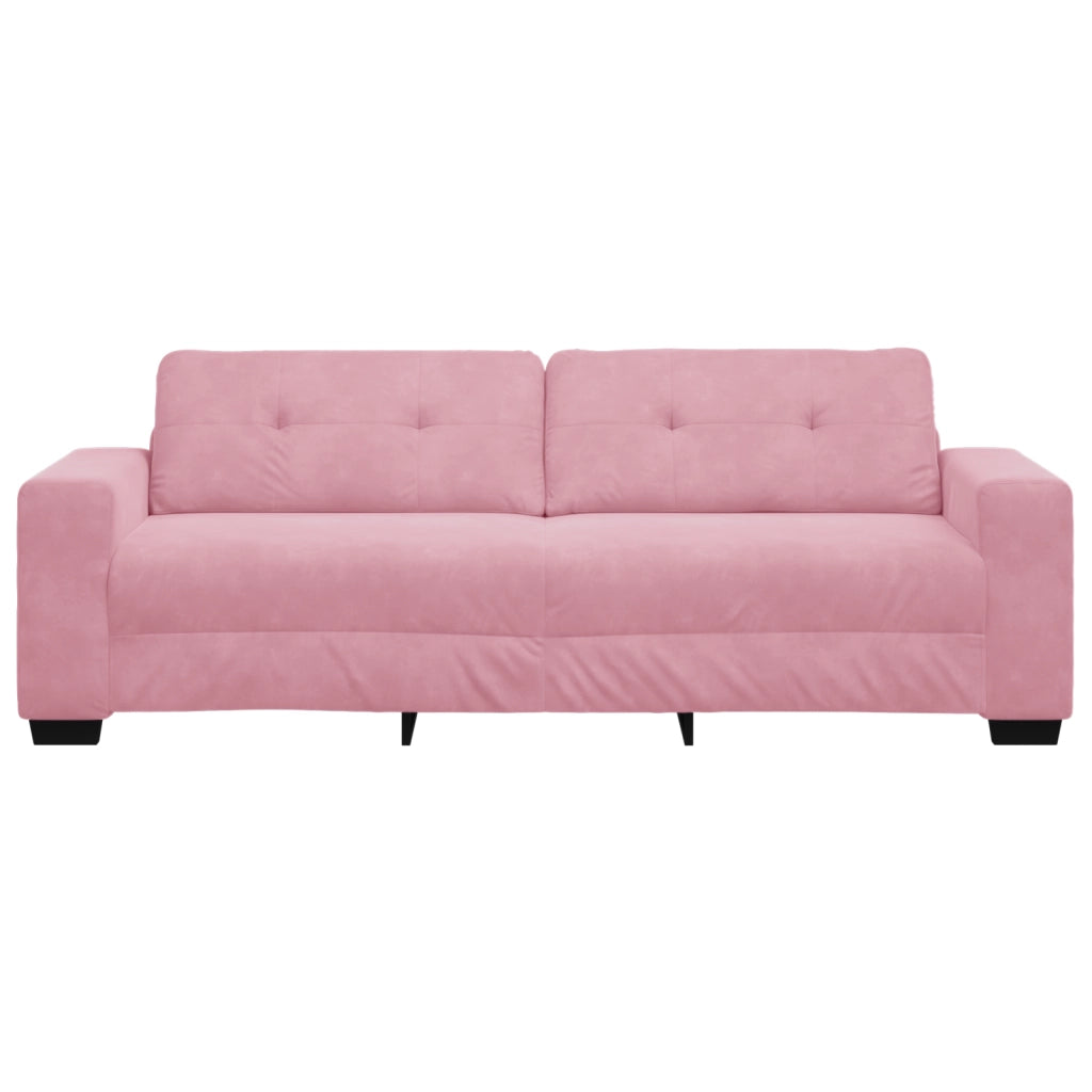 Divano 3 Posti Rosa 180 cm in Velluto
