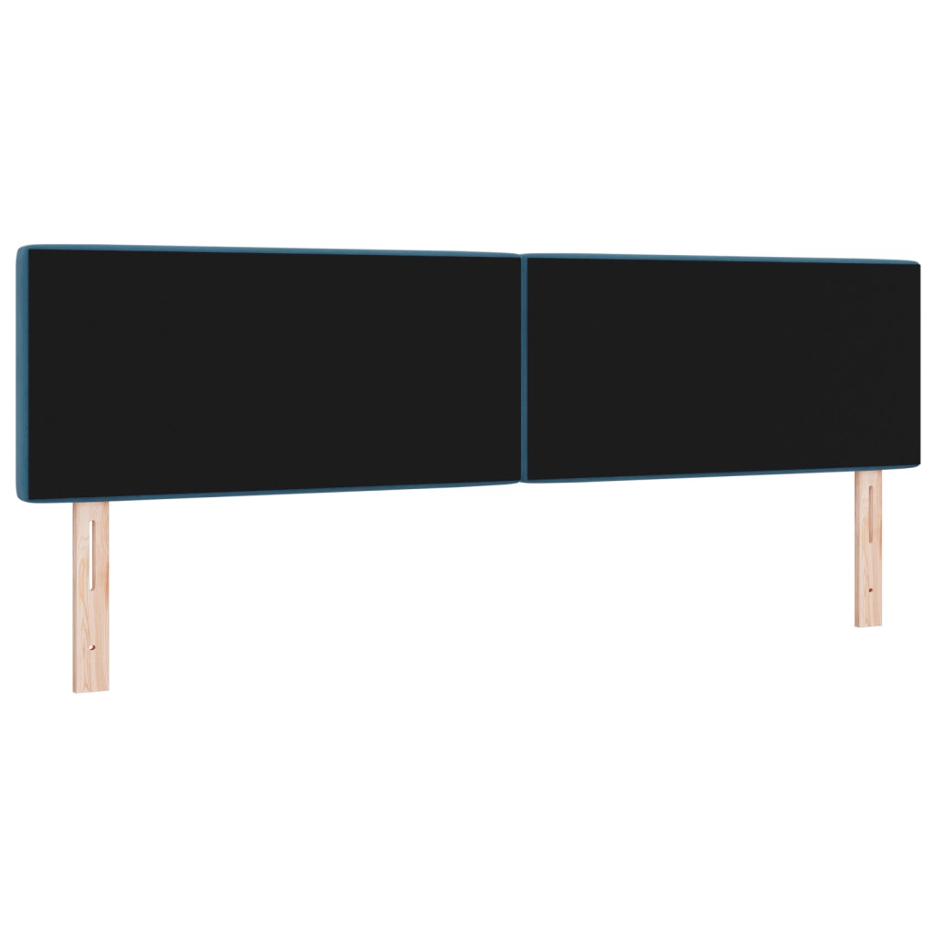 Testiera  con bottoni in cristallo trapuntati blu scuro 180 cm in velluto