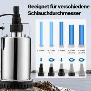 Pompa sommersa acque nere 7500l/h 400W Elettropompa a immersione per acque reflue