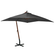 Ombrellone a Sbalzo Antracite 3x3 m Palo in Abete Massello cod mxl 19055