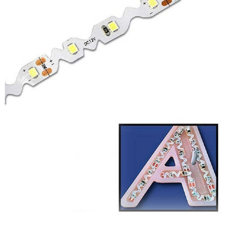 Trade Shop - Striscia Flessibile Strip Led Modellabile 5mt Smd 2835 Vari Toni Luce 2835-12v-s -