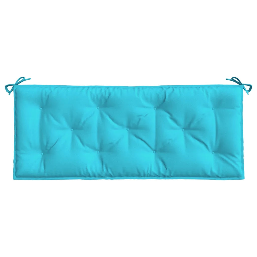 Cuscini per Panca da Giardino 2 pz-Set di 2 Cuscini per panchina da esterno Turchese 120x50x7 cm Tessuto