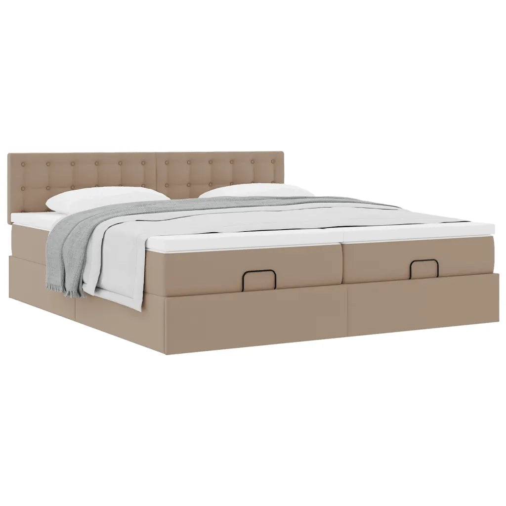 Struttura Letto Pouf con Materassi 180x200 cm Similpelle 3311960