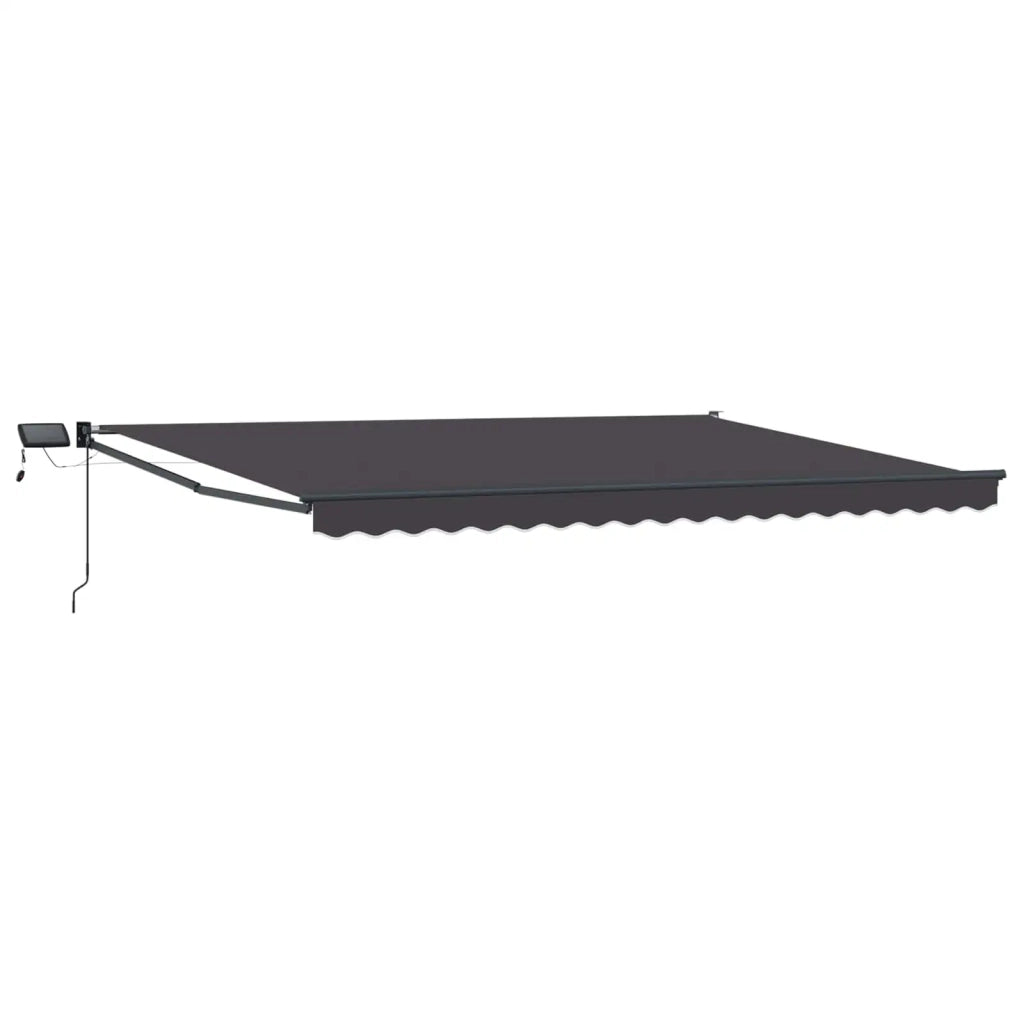 Tenda retrattile manuale con LED Antracite 4,5 × 3 m 3419477