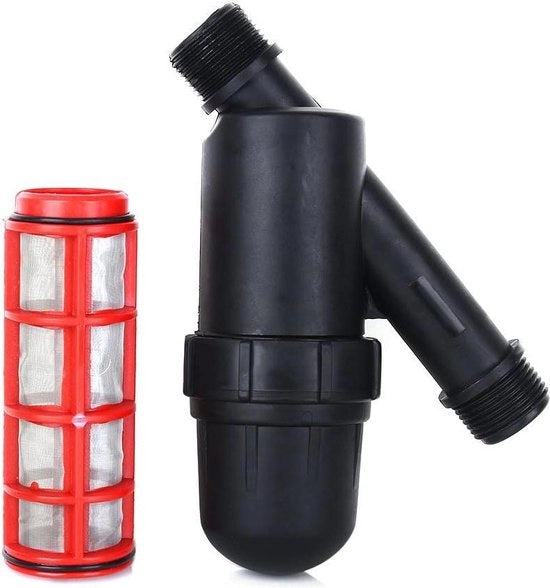Filtro Inline per Irrigazione a Goccia - 3/4 Pollici Filtro a Maglia in Acciaio Inossidabile - Trattamento Acqua Irrigazione a Goccia - Pompone per Piscina - Pompone per Serbatoio Acqua di Giardino.