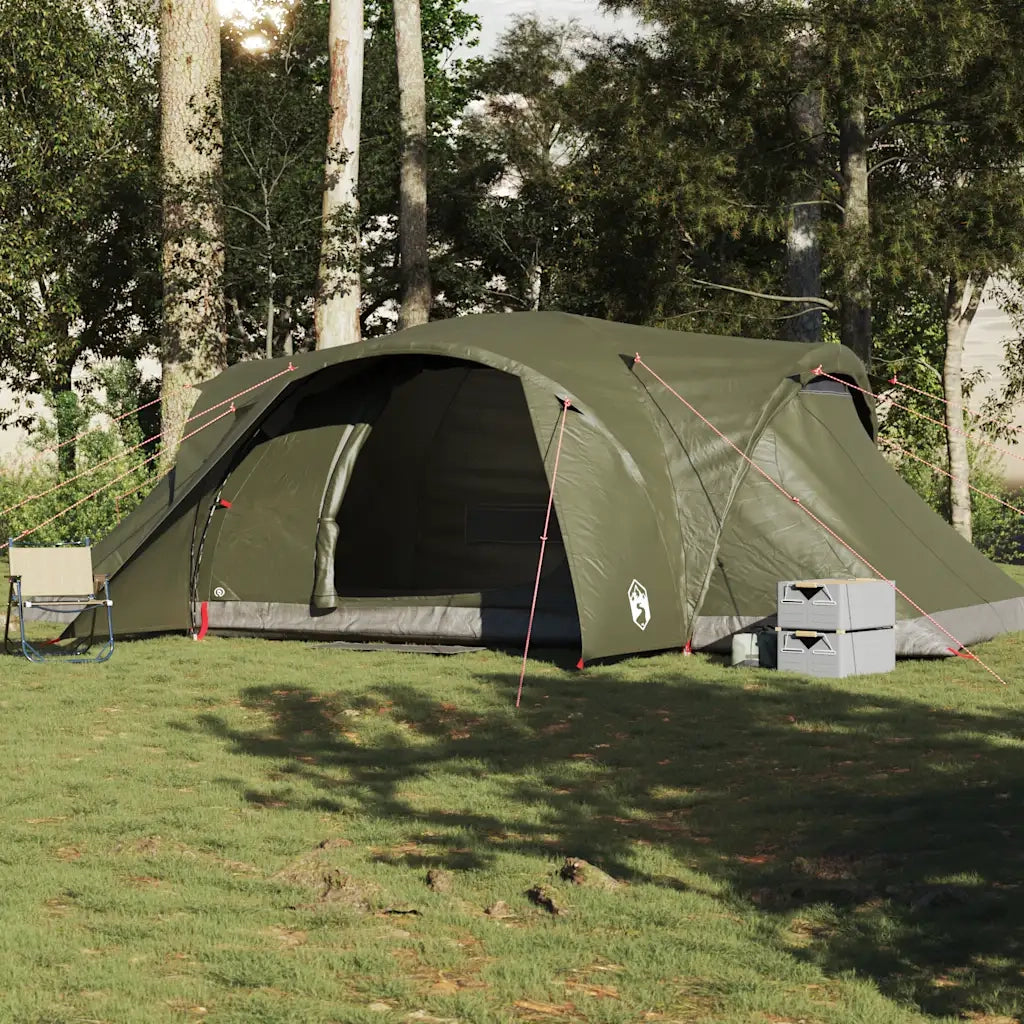 Tenda Familiare a Cupola 6 Persone Verde Oliva Impermeabile 4009470