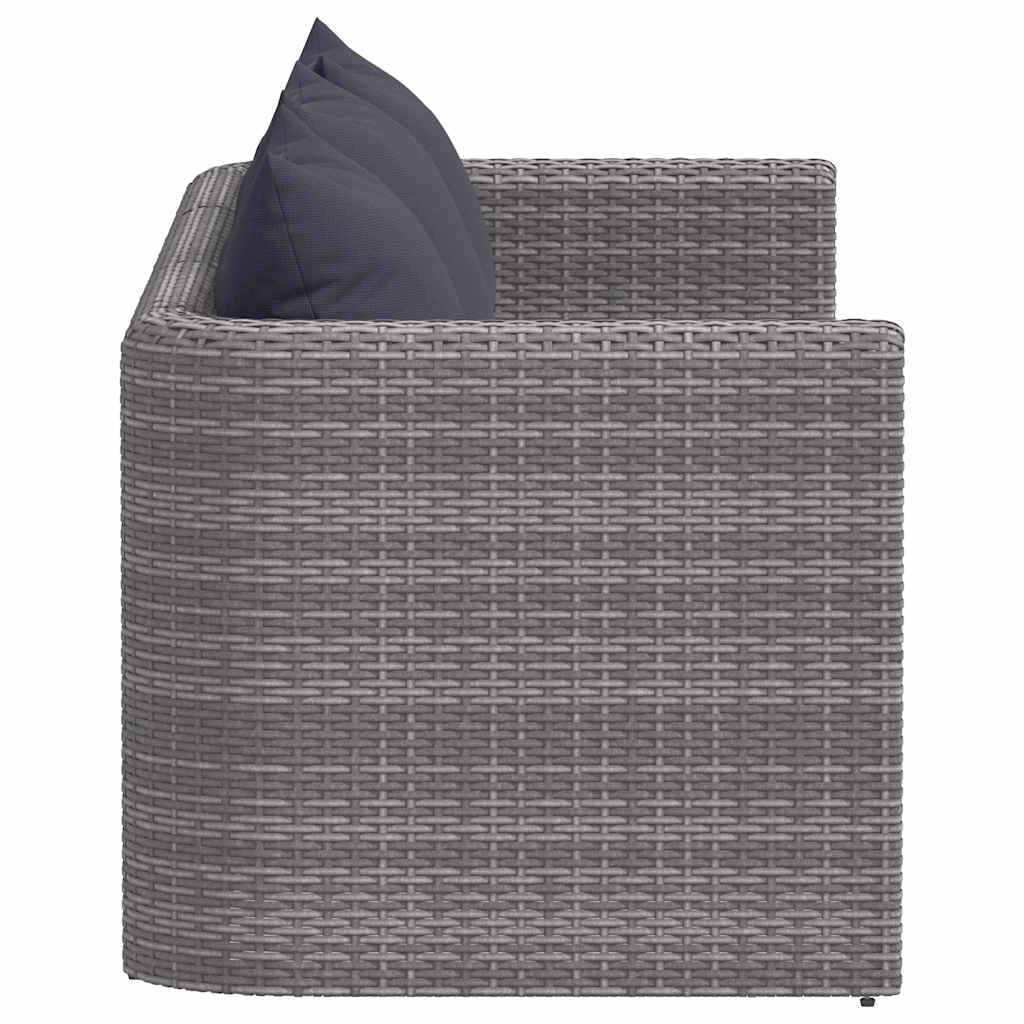 Set Divani da Giardino 3 pz con Cuscini Grigio in Polyrattancod mxl 118881