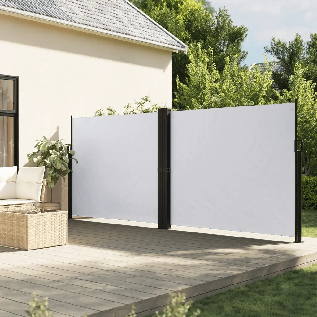Tenda da Sole Laterale Retrattile-Tenda parasole per balcone per giardino Bianco 180x600 cm 941844