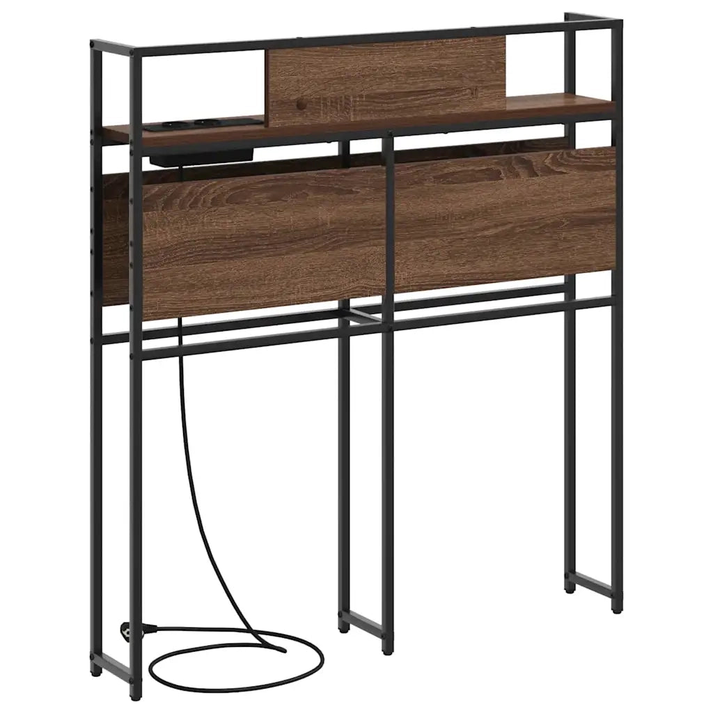 vidaXL Testata contenitore Rovere marrone 75 cm Legno multistrato