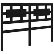 Testiera | Testata per Letto Nera 205,5x4x100cm in Legno Massello di Pino