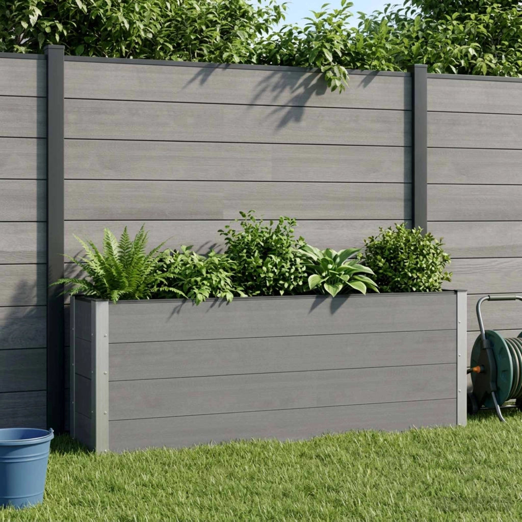 Letto rialzato da giardino 2 pz Nero 200 x 30 x 72 cm 3438796