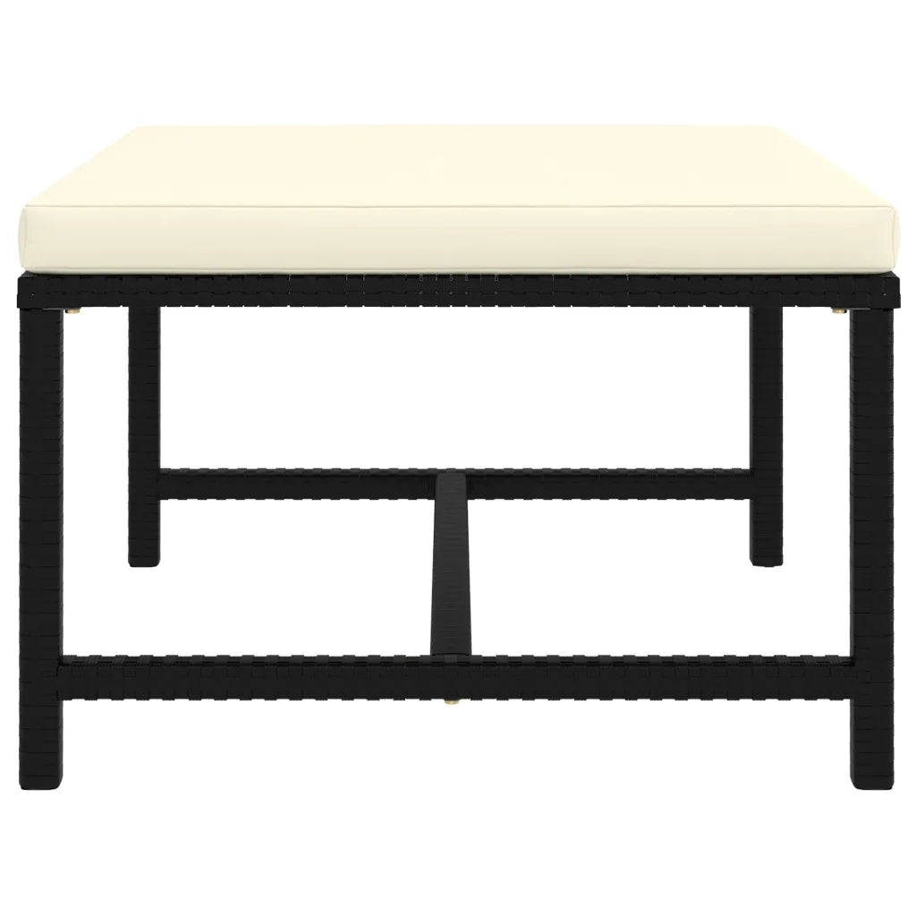 Set Divani da Giardino 9 pz con Cuscini in Polyrattan Nero 3059792