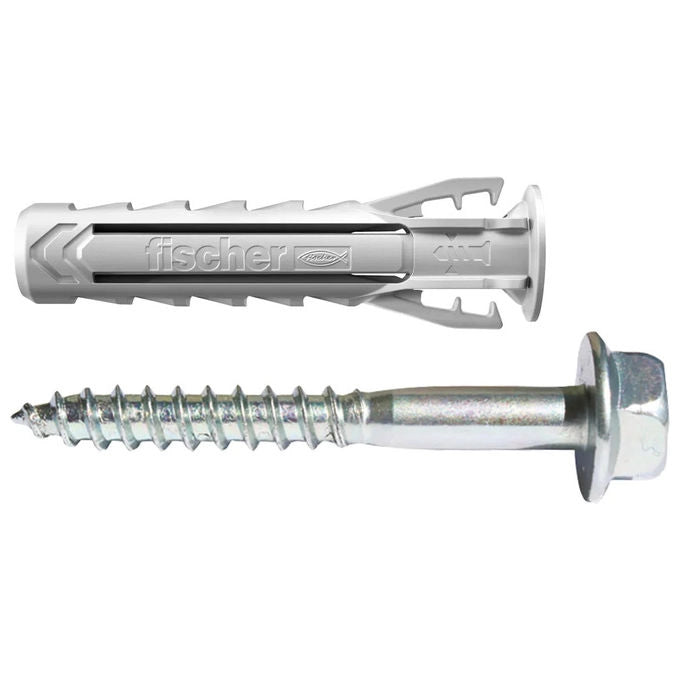 Fischer tassello a espansione SX Plus 12x60 BM K, nylon, con vite esagonale flangiata, calcestruzzo e muratura, blister 2 pz