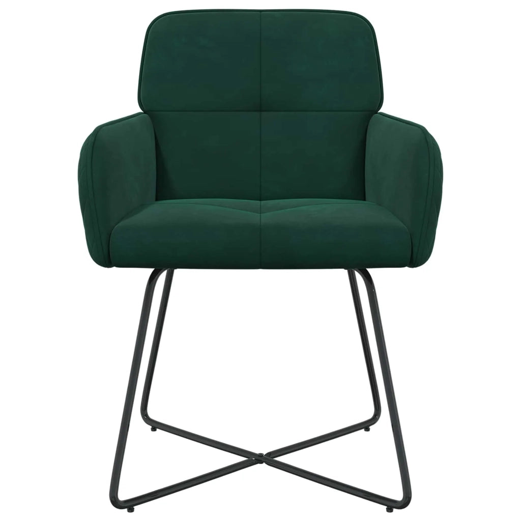 Sedie da pranzo 4 pz Velluto Verde Scuro 59 x 56,5 x 86 cm 3428211