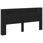 Testiera | Testata Nero 200 x 16,5 x 103,5 cm Legno multistrato