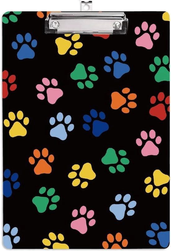 Bordi di scrittura acrilici con doppia faccia, formato A4/Letter, 20 x 30 cm, impronta di zampa di animale, decorativi per ufficio e scuola.