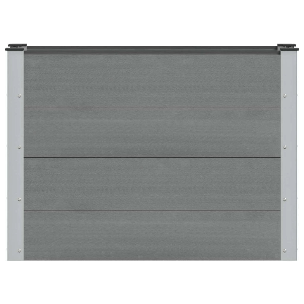 Letto rialzato da giardino Grigio 100 x 30 x 72 cm