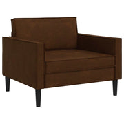 Poltrona XL Marrone Pelle Scamosciata Sintetica 42043526