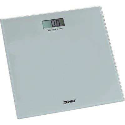 BILANCIA DIGITALE PESAPERSONE ZHS809 ZEPHIR  VETRO SLIM CM 30 KG 150 1XCR2032 NON INCLUSA