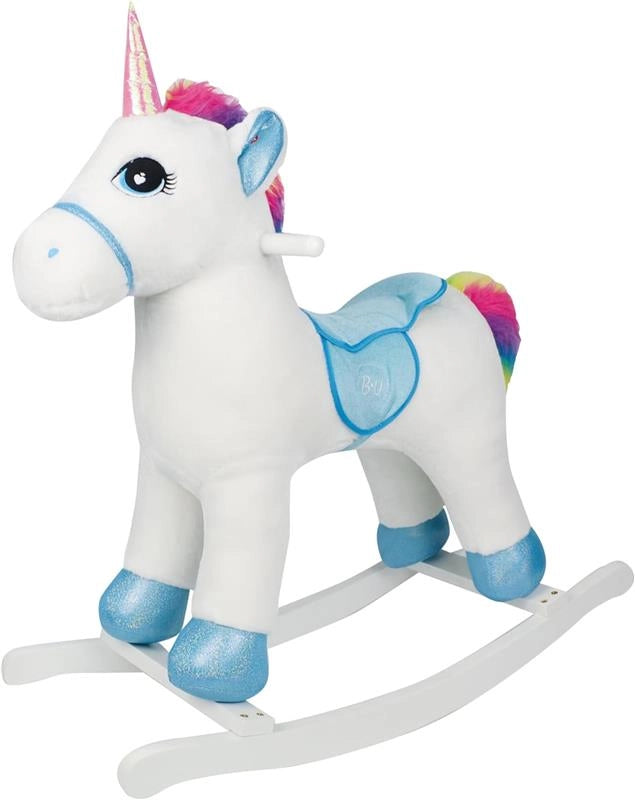 MY VIP - CAVALLO UNICORNO FANTASY  A DONDOLO 
CON SUONI E OCCHI RICAMATI