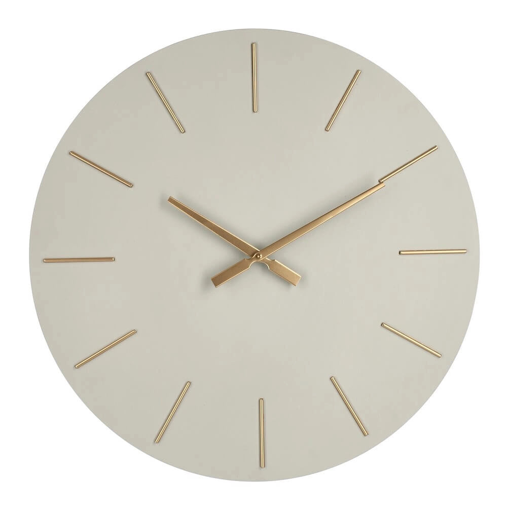 Orologio da Parete Rotondo in MDF con Dettagli Dorati 60cm - TIME