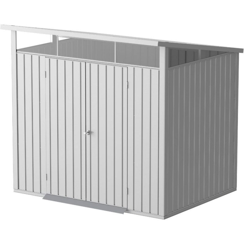 Casetta Box da Giardino 249,1x209,3x231,3 cm in Acciaio Zincato Grigio