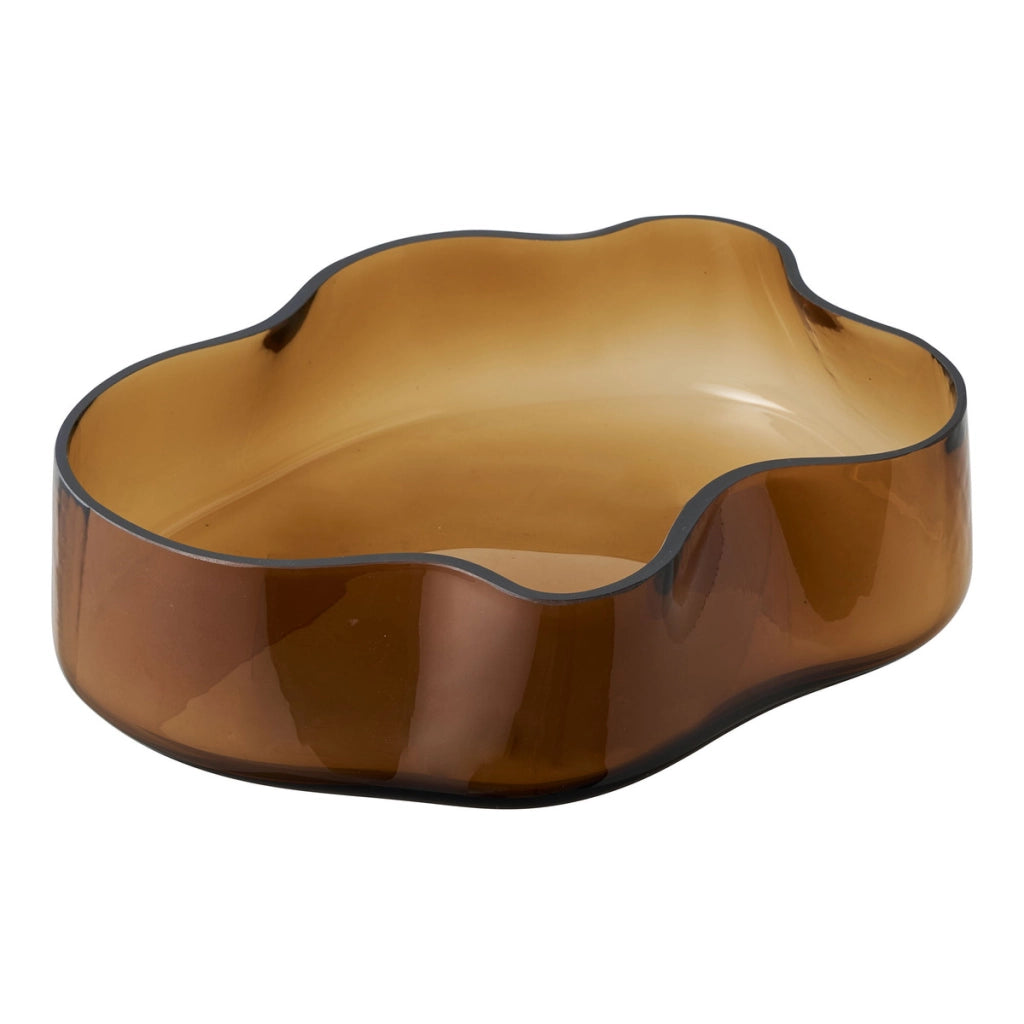 Vassoio Tray, Marrone, Vetro, 24x29,5x7 cm