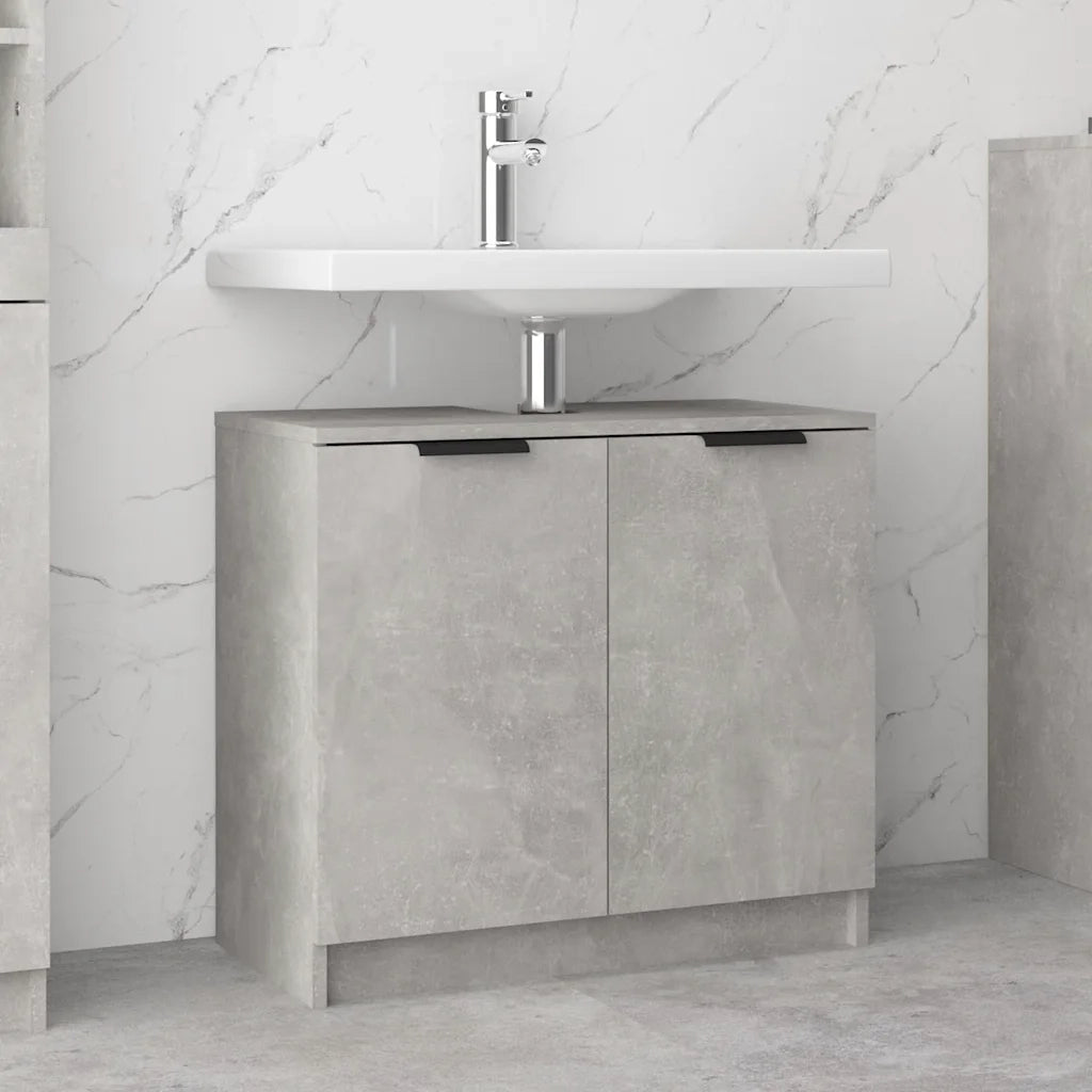 Mobile Bagno Grigio Cemento 64,5x33,5x59cm in Legno Multistrato cod mxl 40673