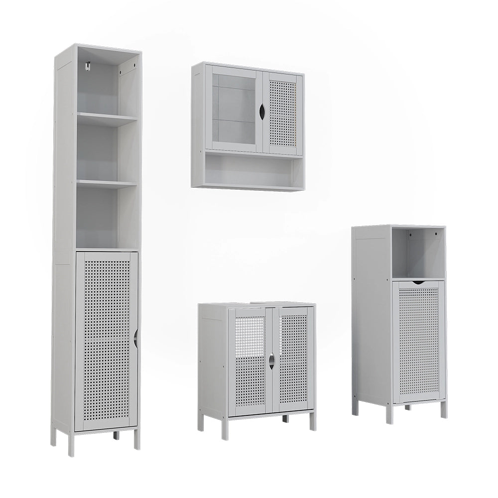 Vicco Set di mobili da bagno Bianco 4 parti