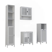 Vicco Set di mobili da bagno Bianco 4 parti