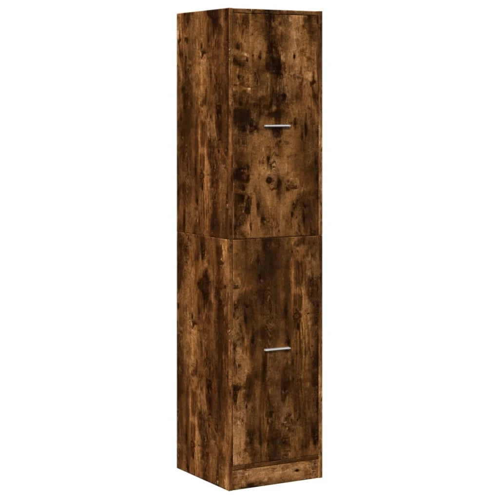 Mobiletto da farmacia in rovere affumicato 40 x 41 x 174 cm ampio spazio di archiviazione multiuso legno ingegnerizzato finitura rovere affumicato 02_0055671