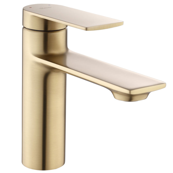 Rubinetto Da Lavabo Rea Storm Gold Brush Low