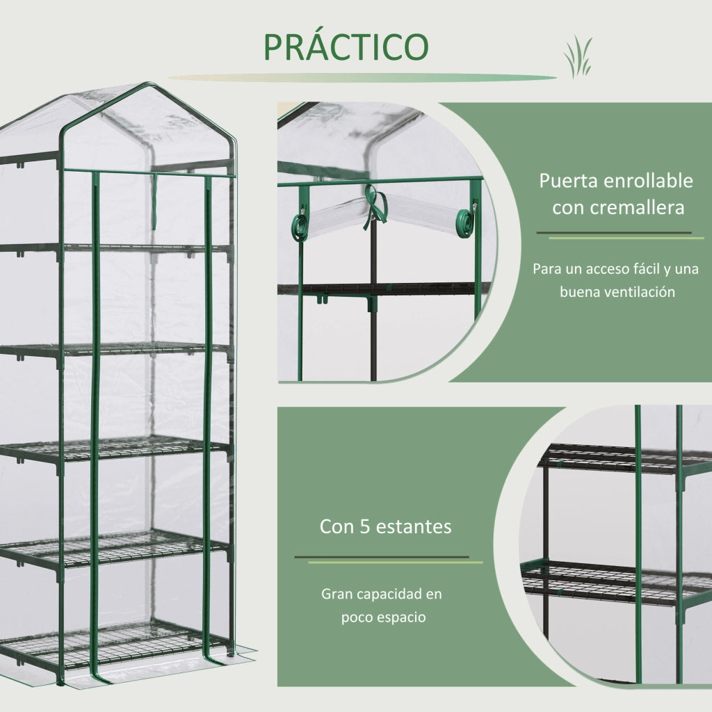 Serra da Giardino con Scaffale ¨C zephmum ¨C 69x49x193 cm