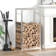 Portalegna 50x28x94 cm in Acciaio Inossidabile