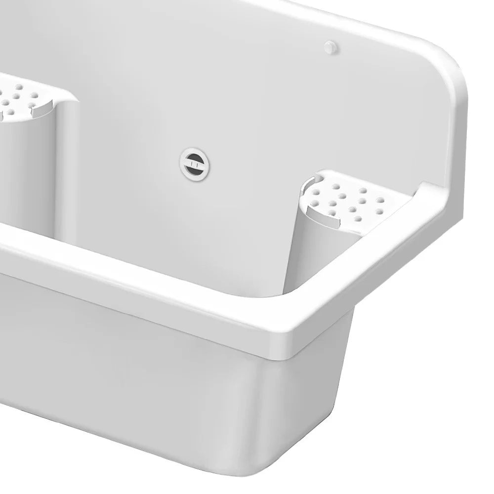 Lavatoio bianco da esterno 56X37 cm da 16 litri