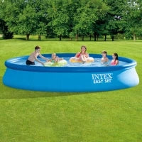 26168NP - Piscina Easy Set 457X122 Cm, Pompa Filtro, Scaletta Doppia, Telo Base, Copertura