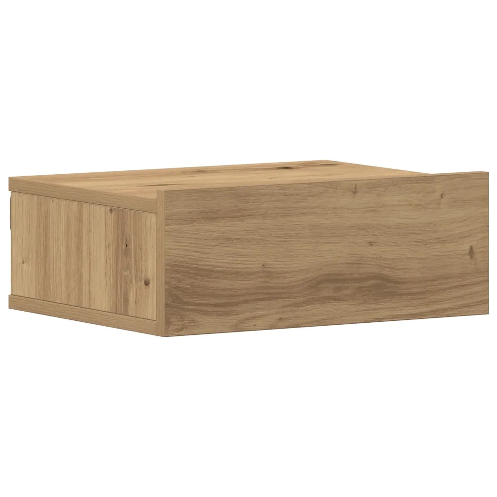 Comodini Pensili 2pz Rovere Artigianale 40x30x15 cm Truciolato 861122