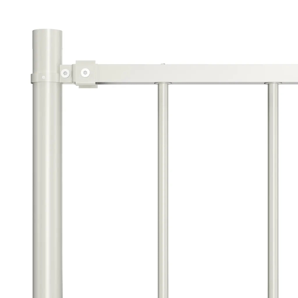 Pannello di recinzione Woerden con pali in acciaio 1,7x1,25 m Bianco 145217