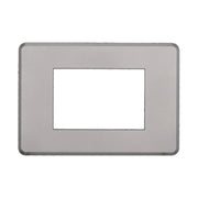 Placca Slim Sottile 3P Serie Moon Colore Silver Compatibile Con Bticino Axolute Air