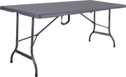 Tavola da Pranzo Ripiegabile 180 cm - Tavola da Camping, Tavola da Giardino, Tavola da Festa, Tavola da Cucina con Maniglia di Trasporto