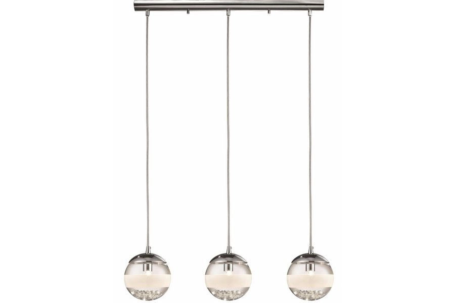 Lampada a sospensione Dream Reality cromata 3xG9 sfere