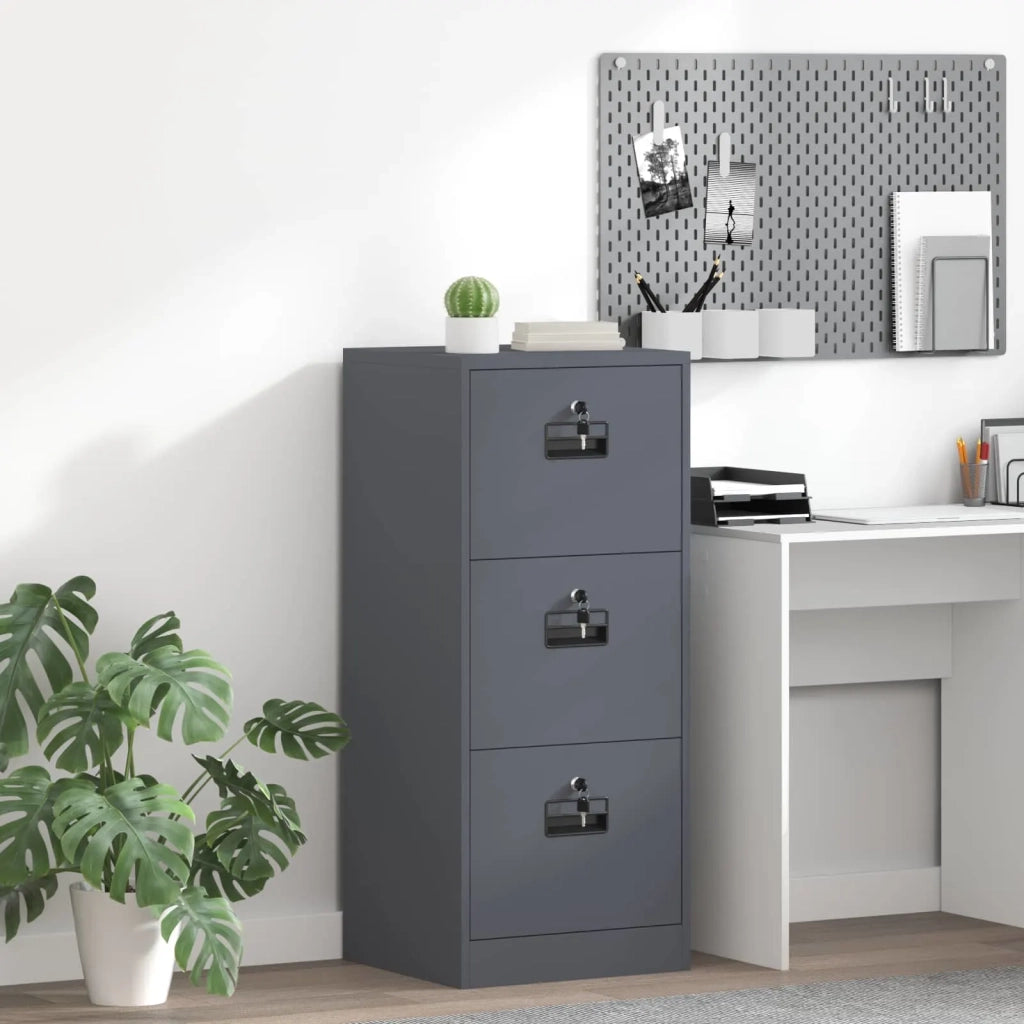 Armadio per File con cassetto Antracite 44 x 50 x 106.5 cm